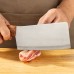 Juego de cuchillos de acero inoxidable con mango tipo madera. Incluye 10 piezas en estuche portátil. Ideal para cocina o parrilla. Venta al por mayor 