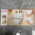 Cortador de cocina multifuncional 3 en 1. Dispensador de film, aluminio y papel toalla con cuchillas deslizables y montaje en pared. Venta al por mayor