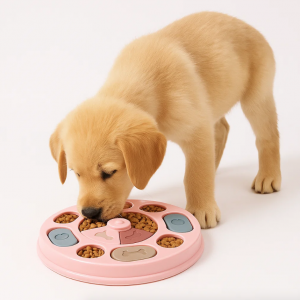 Plato interactivo para perros y gatos con compartimentos deslizantes. Ayuda a reducir la ansiedad y mejora la digestión. Venta al por mayor ZE-2886