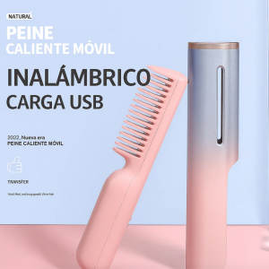 Peine alisador portátil con calor, recargable por USB, ideal para alisar el cabello. Venta al por mayor ZE-594