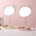 Espejo de tocador con diseño de orejas decorativas, base organizadora para joyería y maquillaje con rotación ajustable. Ideal para escritorio. Venta por mayoreo ZF-00337