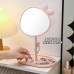 Espejo de tocador con diseño de orejas decorativas, base organizadora para joyería y maquillaje con rotación ajustable. Ideal para escritorio. Venta por mayoreo ZF-00337