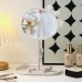 Espejo de tocador con diseño de orejas decorativas, base organizadora para joyería y maquillaje con rotación ajustable. Ideal para escritorio. Venta por mayoreo ZF-00337