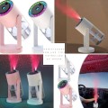 Humidificador difusor de aromas con luz led proyector tipo estrellas 360° giratorio para auto y hogar, modelo ZF-00356, venta por mayoreo