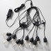 Guirnalda de luces impermeable de 10 metros con 20 focos tipo vintage, ideal para exteriores, modelo ZFM-0003, venta por mayoreo