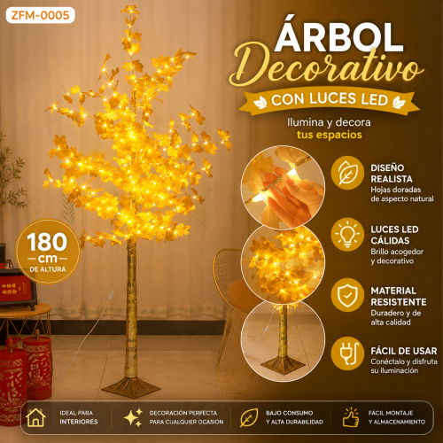 Árbol decorativo con luces LED cálidas y ambientar espacios interiores. Venta por mayoreo Árbol decorativo con luces LED cálidas y ambientar espacios interiores. Venta por mayoreo