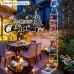Luz decorativa navideña tipo escalera con Santa Claus trepando, 3 metros de largo y luces LED multicolor. Ideal para exteriores e interiores. 