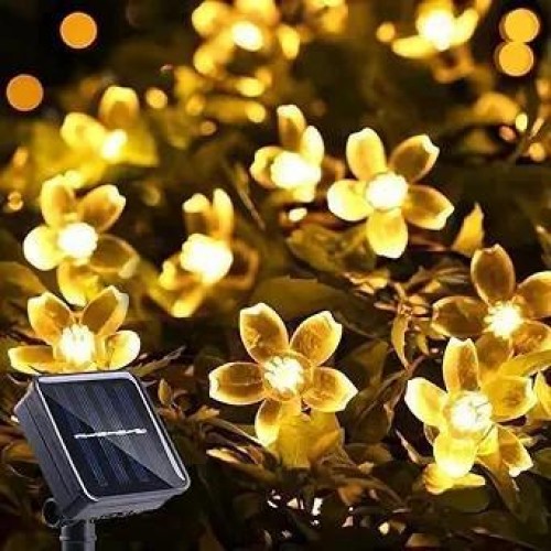 Serie luz led solar de flores en color cálido ZFM-0071-A