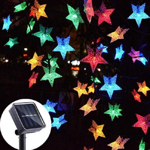 Serie luz led solar de estrellas de colores ZFM-0072-C