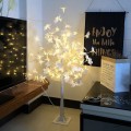 árbol decorativo blanco 180cm con luces led cálidas para interiores y eventos, elegante diseño con mariposas, modelo zfm-0088, venta por mayoreo