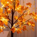 Árbol decorativo iluminado 180cm con hojas de otoño y luces led cálidas, ideal para interiores, eventos o fotografía, modelo zfm-0089, venta por mayoreo