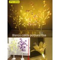 Árbol decorativo floral de azucena 1.5 m con luces LED cálidas. Ideal para interiores, eventos, decoración navideña o de jardín. Venta al por mayor ZFM-0094