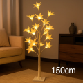 Árbol decorativo floral de azucena 1.5 m con luces LED cálidas. Ideal para interiores, eventos, decoración navideña o de jardín. Venta al por mayor ZFM-0094
