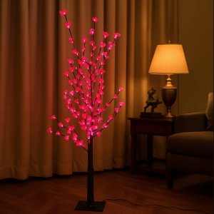 Árbol de luz LED decorativo 1.8 metros rosa, ideal para decoración de interiores y exteriores. venta por mayoreo ZFM-0097