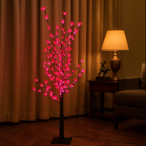 Árbol de luz LED decorativo 1.8 metros rosa, ideal para decoración de interiores y exteriores. venta por mayoreo ZFM-0097