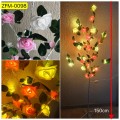 Árbol decorativo LED con flores tipo rosa, 1.5 m de altura, luz cálida. Ideal para decoración de interiores, bodas o navidad. Venta al por mayor ZFM-0098