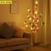 Árbol decorativo LED con flores tipo rosa, 1.5 m de altura, luz cálida. Ideal para decoración de interiores, bodas o navidad. Venta al por mayor ZFM-0098