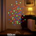 Árbol decorativo LED de 1.5 m con luces multicolor, diseños de pelota, estrella o rosa. Ideal para Navidad o decoración de fiestas y jardines. Venta al por mayor ZFM-0099