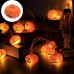 Guirnalda decorativa con 10 luces LED en forma de calabaza, 2 metros de largo y conexión USB. Perfecta para fiestas de Halloween. Venta por mayoreo ZFM-0101