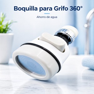 Boquilla Ahorradora de Agua 360° para Grifo por Mayoreo