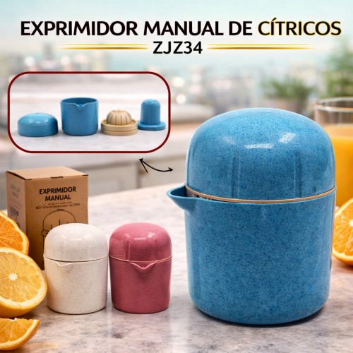Exprimidor Manual de Cítricos Compacto Portátil con Vaso por Mayoreo ZJZ34