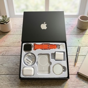 Reloj inteligente con pantalla cuadrada, correa intercambiable y accesorios incluidos, ideal para complementar el uso cotidiano. Venta por mayoreo