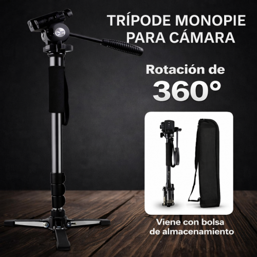 Trípode profesional ZP50 de 145 cm, ligero y portátil, ideal para cámaras y celulares. Incluye cabezal con movimiento en 3 ejes y bolsa de transporte venta al por mayor ZP50