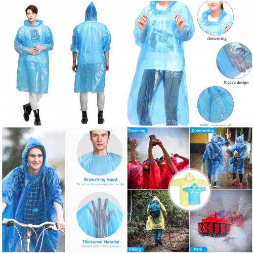 Impermeable para adulto tipo capa con capucha, desechable, diseño unisex y portatil Venta por mayoreo ZY-004