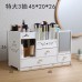 Caja organizador de almacenamiento para cosméticos de madera con espejo (40*20) al por mayor ZY5069