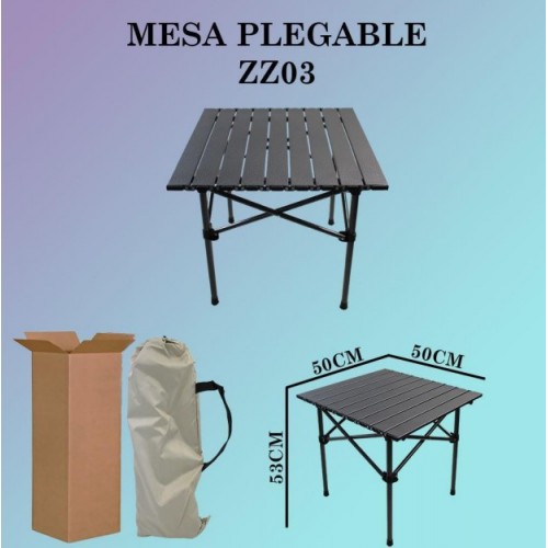 Mesa plegable portátil para jardín de aluminio 55*55*50CM ZZ03