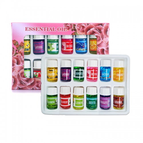 Estuche de escancias aromáticas, contiene 12 pz de 3ML, varios aromas ZH86  