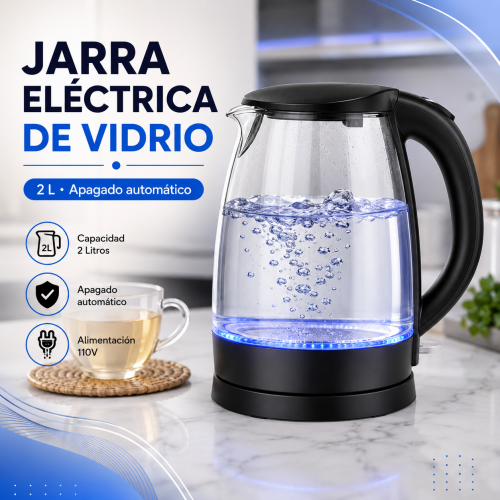 Jarra Eléctrica de Vidrio 2 L 110 V Jarra Eléctrica de Vidrio 2 L 110 V