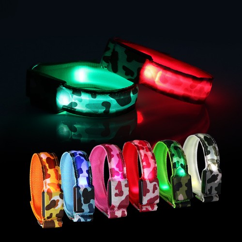 Collar para mascota con luz LED recargable, ideal para paseos nocturnos. Ajustable, seguro, en varios colores. CW64