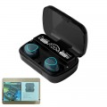 Audífonos Bluetooth inalámbricos M10 con pantalla digital LED que muestra el nivel de batería. Diseño TWS con estuche. Ideales para música, llamadas, deporte y uso diario. Mayoreo. EJ-0162.
