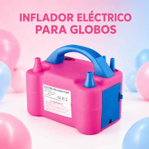 Infla globos de manera rápida y sencilla con esta práctica bomba eléctrica. Ideal para decorar fiestas, cumpleaños, bodas y eventos.