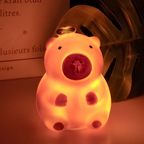 Lámpara nocturna infantil cerdito LED recargable con luz cálida decorativa KPBL-098