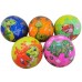 Pelota de fútbol infantil número 2 con diseños de dinosaurios y colores variados. Ideal para niños pequeños, juegos y venta por mayoreo. Modelo pelota-011.