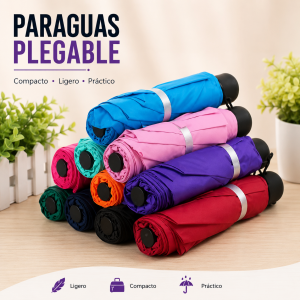 Paraguas plegable de colores por mayoreo