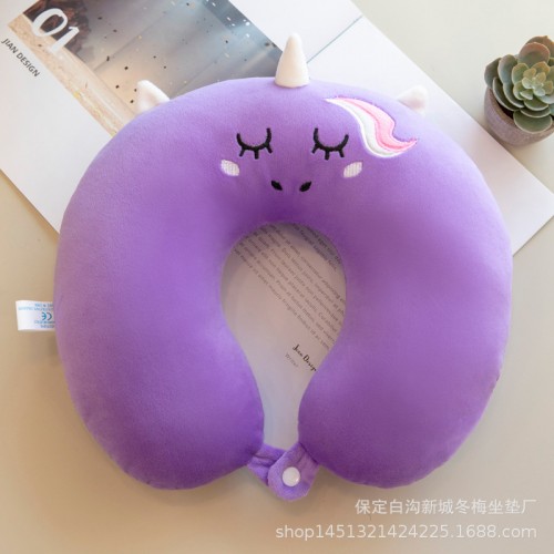 Almohada en forma de u para el cuello,diseño de unicornio usz-6