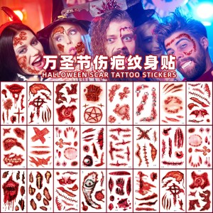Tatuajes temporales de cicatrices Halloween para maquillaje de terror por mayoreo WST11690