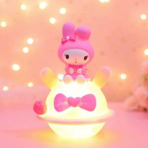 Lámpara nocturna My Melody con luz LED cálida decorativa, diseño tierno para recámara infantil, venta al por mayor yqd-124-E