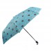 Paraguas plegable azul con estampado de ositos y bebidas, diseño kawaii con protección UV, ideal para niños y jóvenes, venta al por mayor zds025