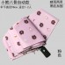 Paraguas plegable azul con estampado de ositos y bebidas, diseño kawaii con protección UV, ideal para niños y jóvenes, venta al por mayor zds025