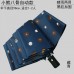 Paraguas plegable azul con estampado de ositos y bebidas, diseño kawaii con protección UV, ideal para niños y jóvenes, venta al por mayor zds025