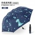Paraguas plegable infantil con diseño de dinosaurio y estrellas, apertura manual y protección UV, venta al por mayor zdskl02