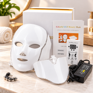 Máscara facial con tecnología LED de luz roja y diseño de cobertura completa para complementar rutinas de belleza y cuidado de la piel. Venta por mayoreo.
