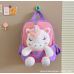 Mochila para niña con peluche de unicornio 8634