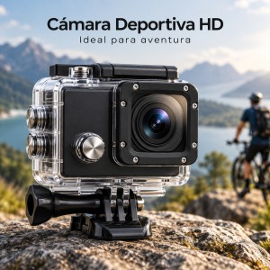 Compra cámara deportiva HD por mayoreo. Ideal para aventura, deportes, viajes, paseos al aire libre y grabación de momentos en movimiento