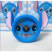 Reloj de mesa diseño Stitch azul con orejas decorativas, ideal para dormitorio o escritorio, mayoreo 0647 